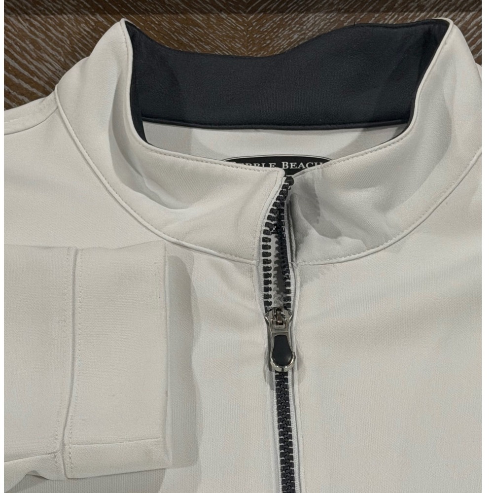 Pebble Beach Performance Mens XXXL White Quarter Zip Golf Pullover Long Sleeve